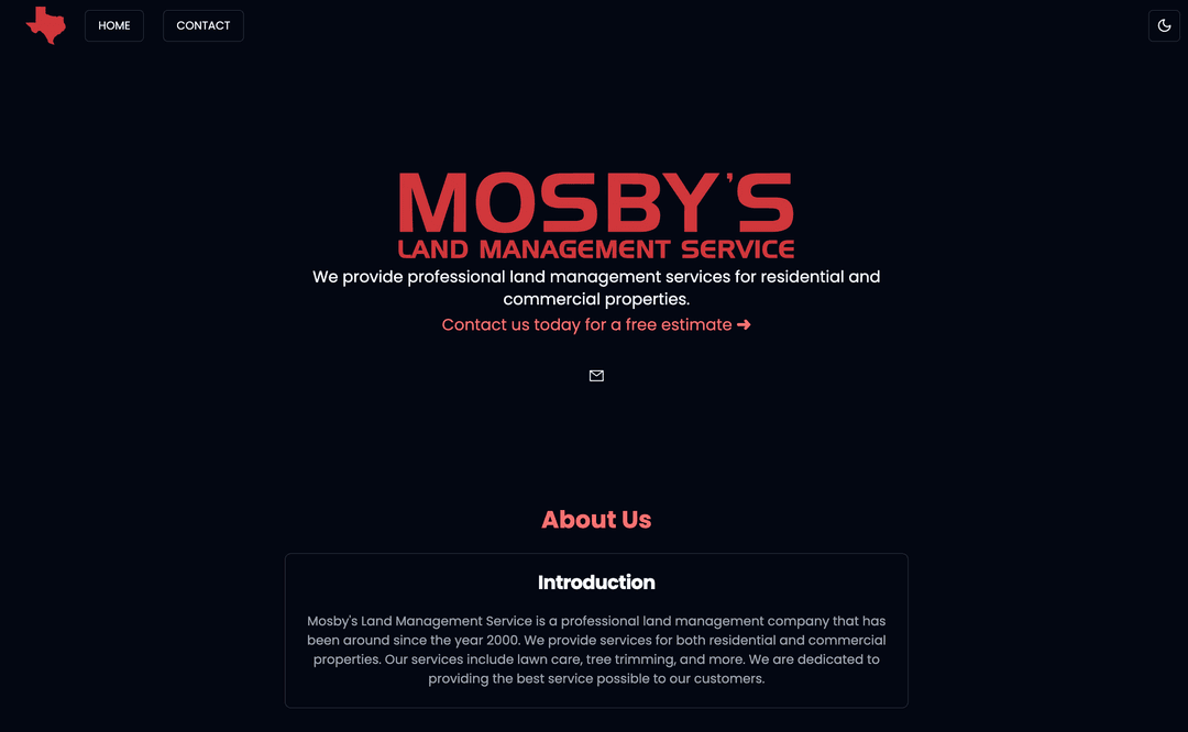 Mosby's Land Management Service Project